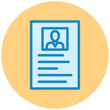 Özgeçmiş. Web simgesi basit illüstrasyon