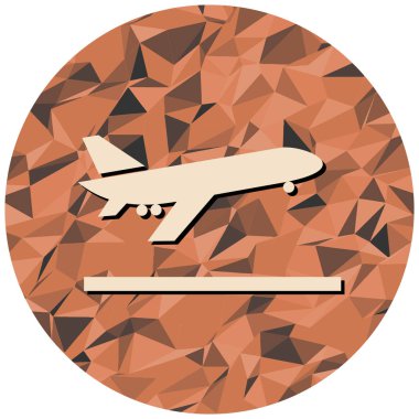 Uçan bir uçak simgesinin gösterimi