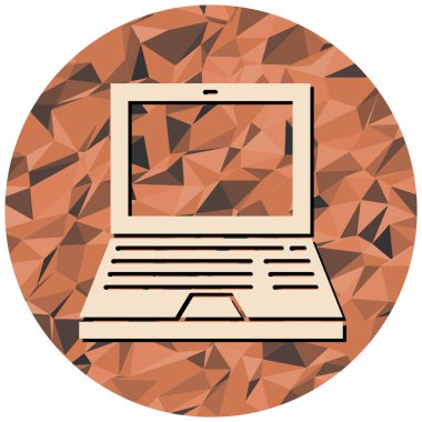 dizüstü bilgisayar simgesi. düz dizayn biçimi 10