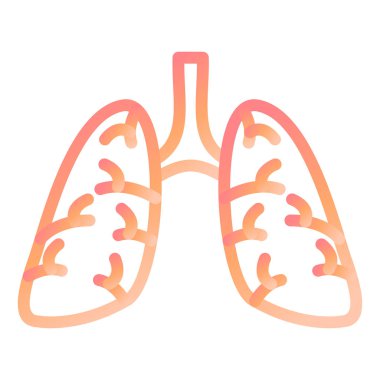 Ciğerler. Web simgesi basit illüstrasyon 