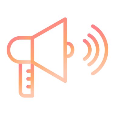 Megafon. Web simgesi basit illüstrasyon 