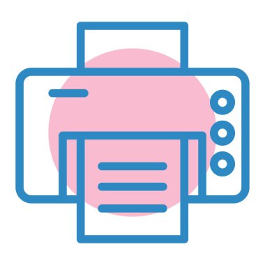 Yazıcı. Web simgesi basit illüstrasyon