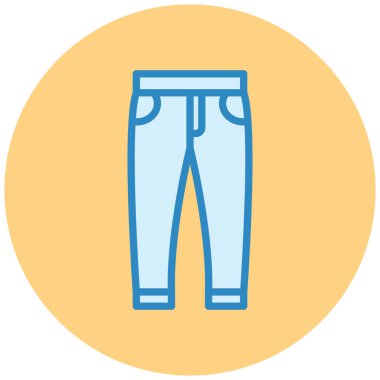 Pantolon. Web simgesi basit illüstrasyon