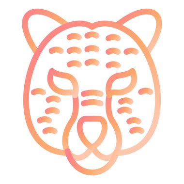 Jaguar. Web simgesi basit illüstrasyon 