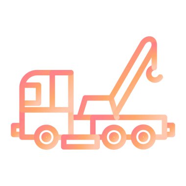 Çekici kamyonu. Web simgesi basit illüstrasyon 