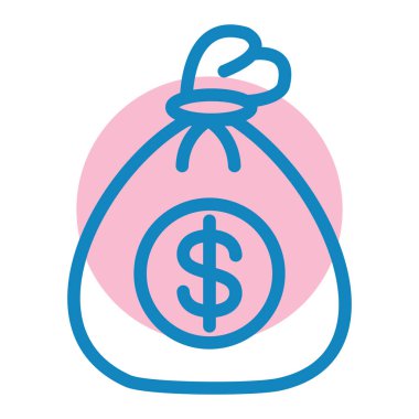 Para çantası. Basit resimleme