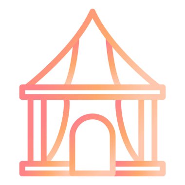 Sirk Çadırı modern ikon vektör çizimi 