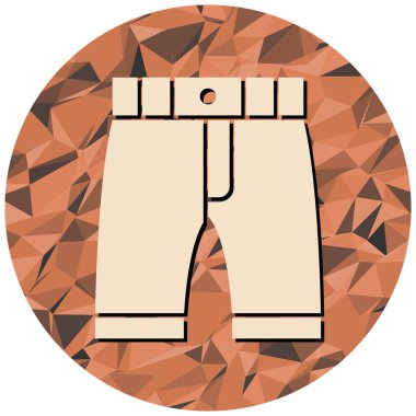 Moda şortu ikonu. giysi vektör logosunun düz çizimi.