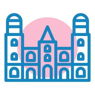 Bina. Web simgesi basit illüstrasyon