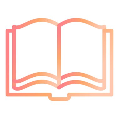 Açık kitap. Web simgesi basit illüstrasyon 