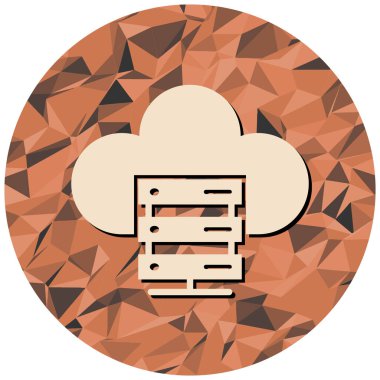 Bulut. Web simgesi basit illüstrasyon