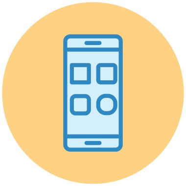 Cep telefonu. Web simgesi basit illüstrasyon