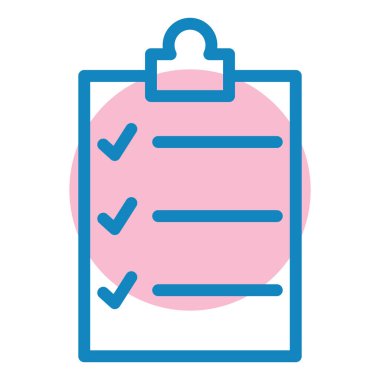 Kontrol listesi. Web simgesi basit illüstrasyon