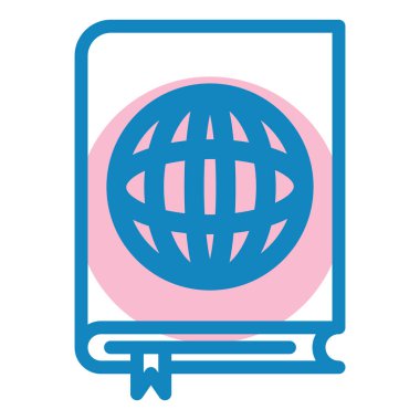 kitap web simgesi basit illüstrasyon