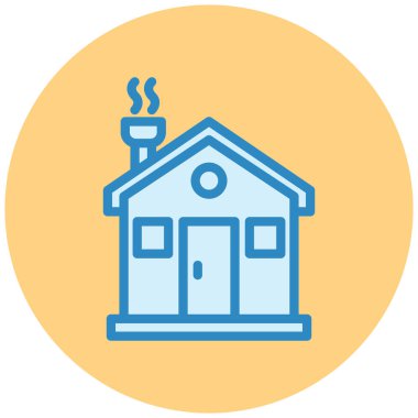 Ev. Web simgesi basit illüstrasyon