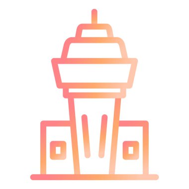 Kontrol Kulesi modern simge vektör illüstrasyonu 