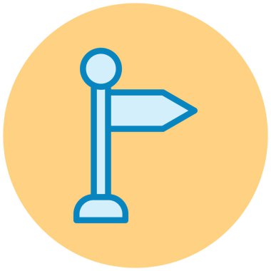 İşaret levhası Web simgesi basit illüstrasyon