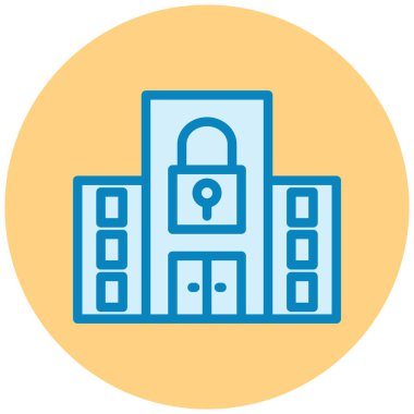 Güvenlik. Web simgesi basit illüstrasyon