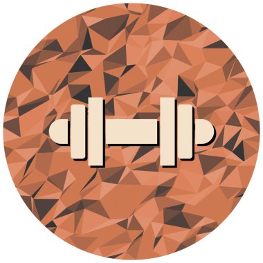 dambıl simgesi. Web için fitness ekipman vektör simgelerinin düz çizimi