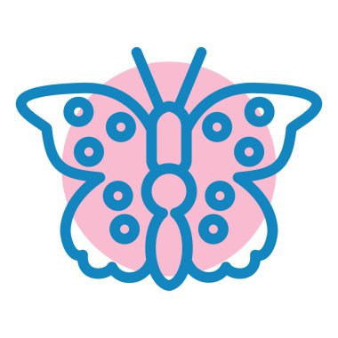 Kelebek. Web simgesi vektör illüstrasyonu