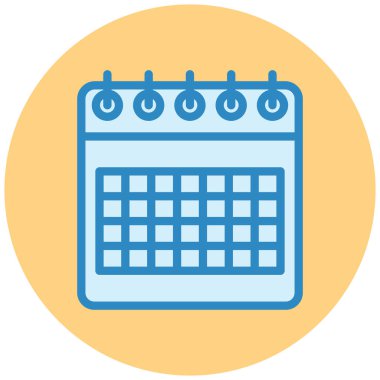 Takvim. Web simgesi basit illüstrasyon