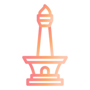 Modern Monas simgesinin vektör illüstrasyonu