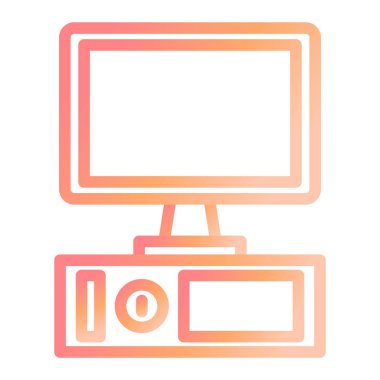 Bilgisayar. Web simgesi basit illüstrasyon 