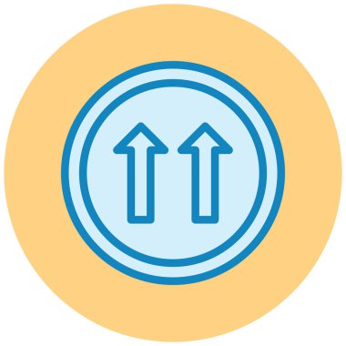 Yol işareti simgesi, vektör illüstrasyonu basit tasarım