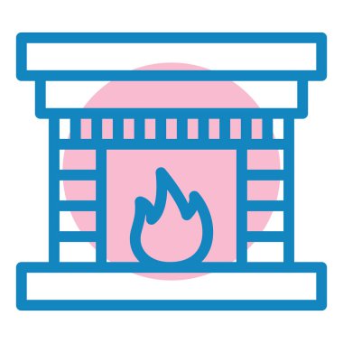 Yangın. Web simgesi basit illüstrasyon