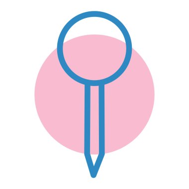 iğne işaretleyici düz renk simgesi