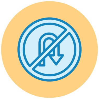 Yol işareti simgesi, vektör illüstrasyonu basit tasarım