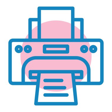 Yazıcı. Web simgesi basit illüstrasyon