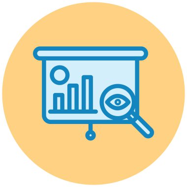 Analizler. Web simgesi basit illüstrasyon