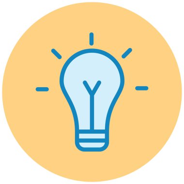 Ampul. Web simgesi basit illüstrasyon