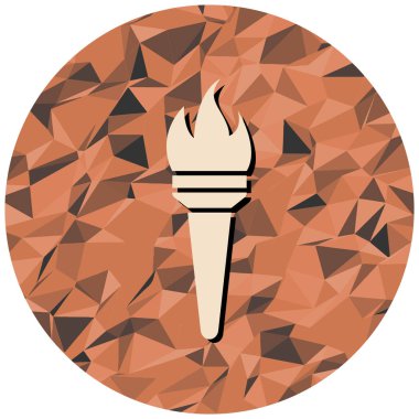 Meşale simgesi. vektör illüstrasyonu