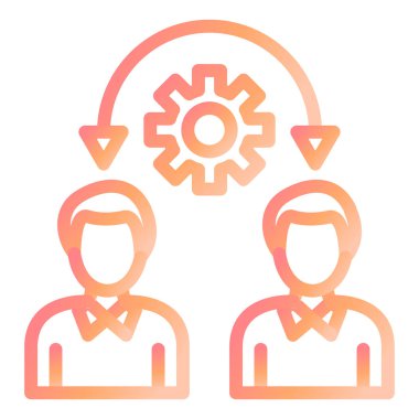 İşbirliği modern simge vektör illüstrasyonu 