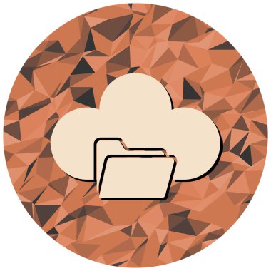 Bulut. Web simgesi basit illüstrasyon