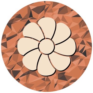 Çiçek. Web simgesi basit illüstrasyon