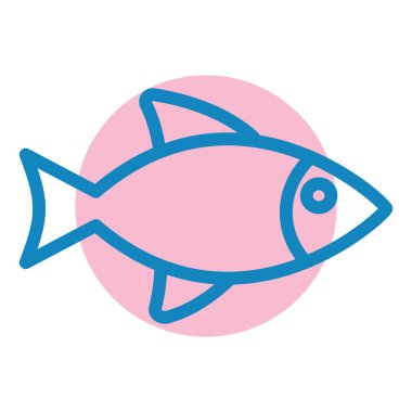 Balık. Web simgesi basit illüstrasyon