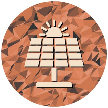 Güneş enerjisi ikonu. vektör illüstrasyonu