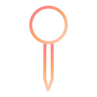 pin vektör renk çizgisi simgesi