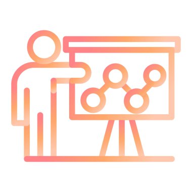 Sunum. Web simgesi basit illüstrasyon 