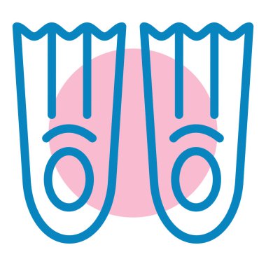 Plaj terlikleri simge vektör çizim