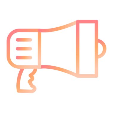 Megafon. Web simgesi basit illüstrasyon 