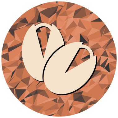 fındık simgesi, vektör illüstrasyonu basit tasarım