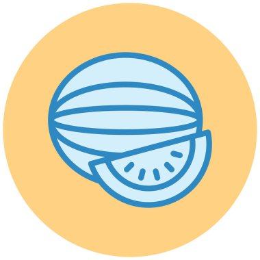 Karpuz. Web simgesi basit illüstrasyon