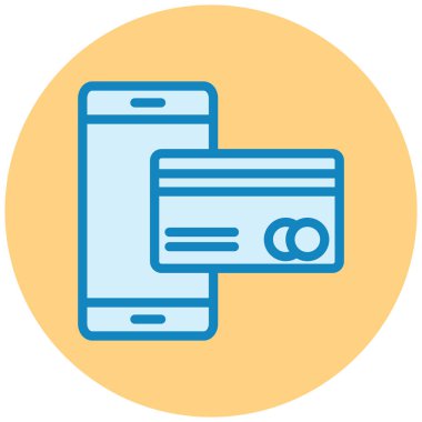 Kredi kartıyla. Basit resimleme