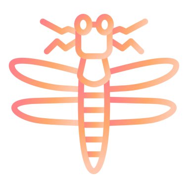 Dragon Fly modern ikon vektör çizimi 