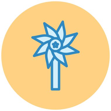 Çiçek. Web simgesi basit illüstrasyon