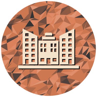 Bina. Web simgesi basit illüstrasyon